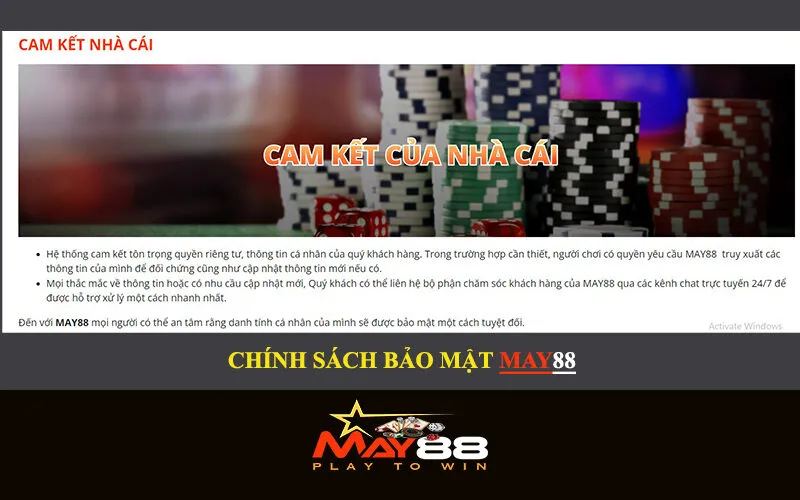 Cam kết của nhà cái May88